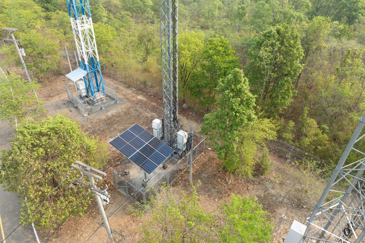 Solar power system for communication tower in rural.